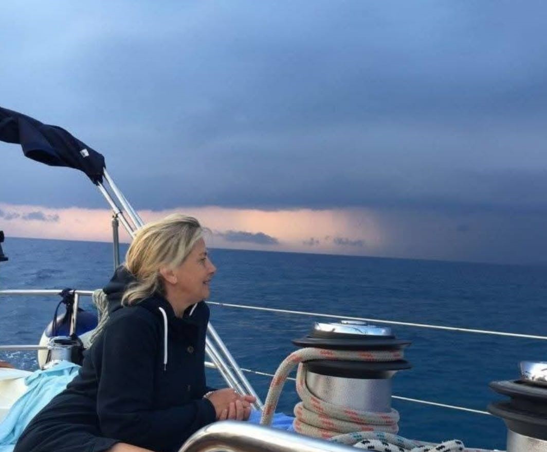 Rita Massarenti in barca